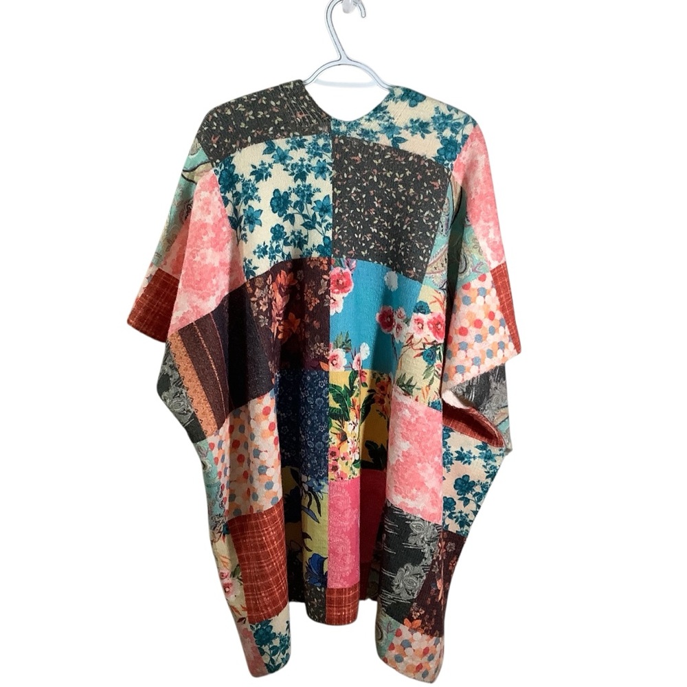 Reversible Patchwork Kimono Cardigan Multicolor - Picture 9 of 11